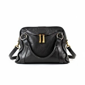 MARC JACOBS Black Leather Wellington Classic Bugatti Bag